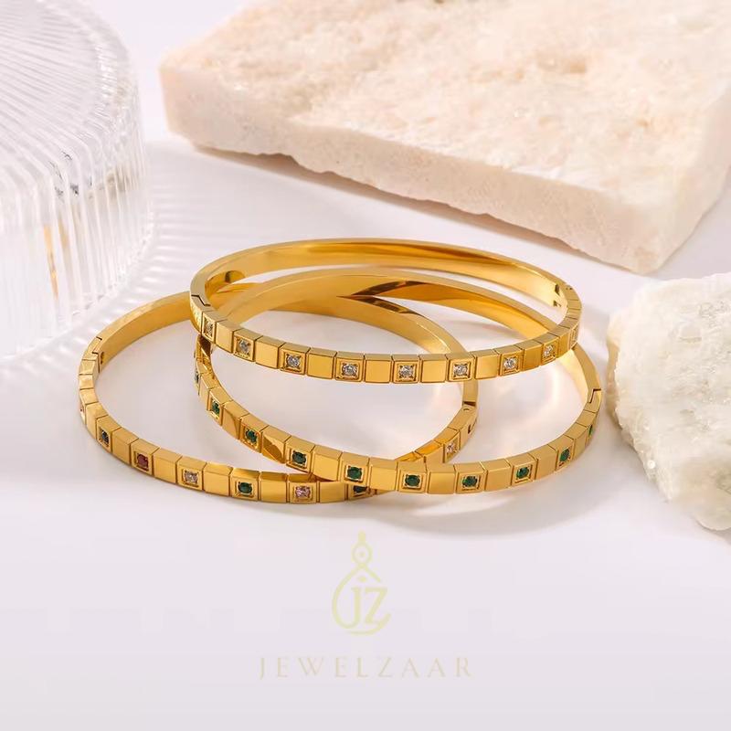 Cubic Crystal Bangles