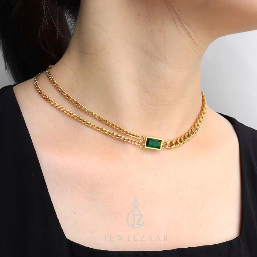 Green Zircon Chunky Set