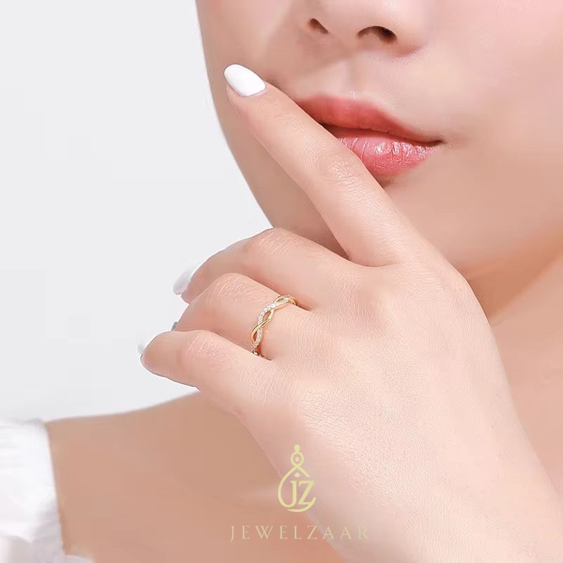 Korean Style Crystal Paved Ring