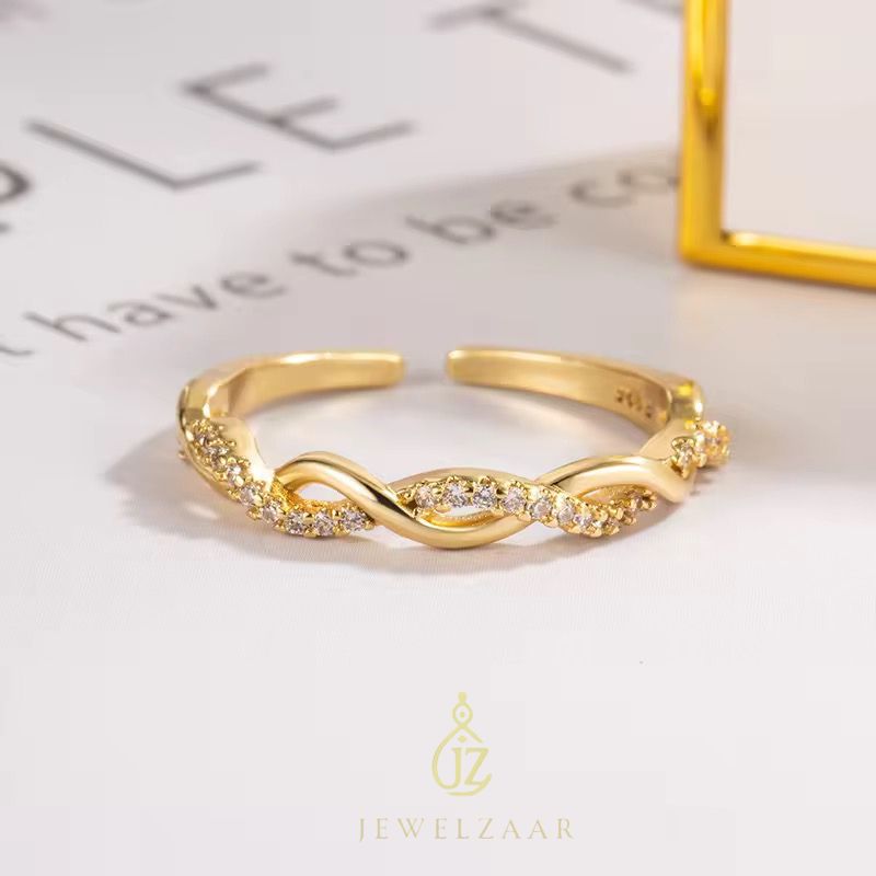 Korean Style Crystal Paved Ring