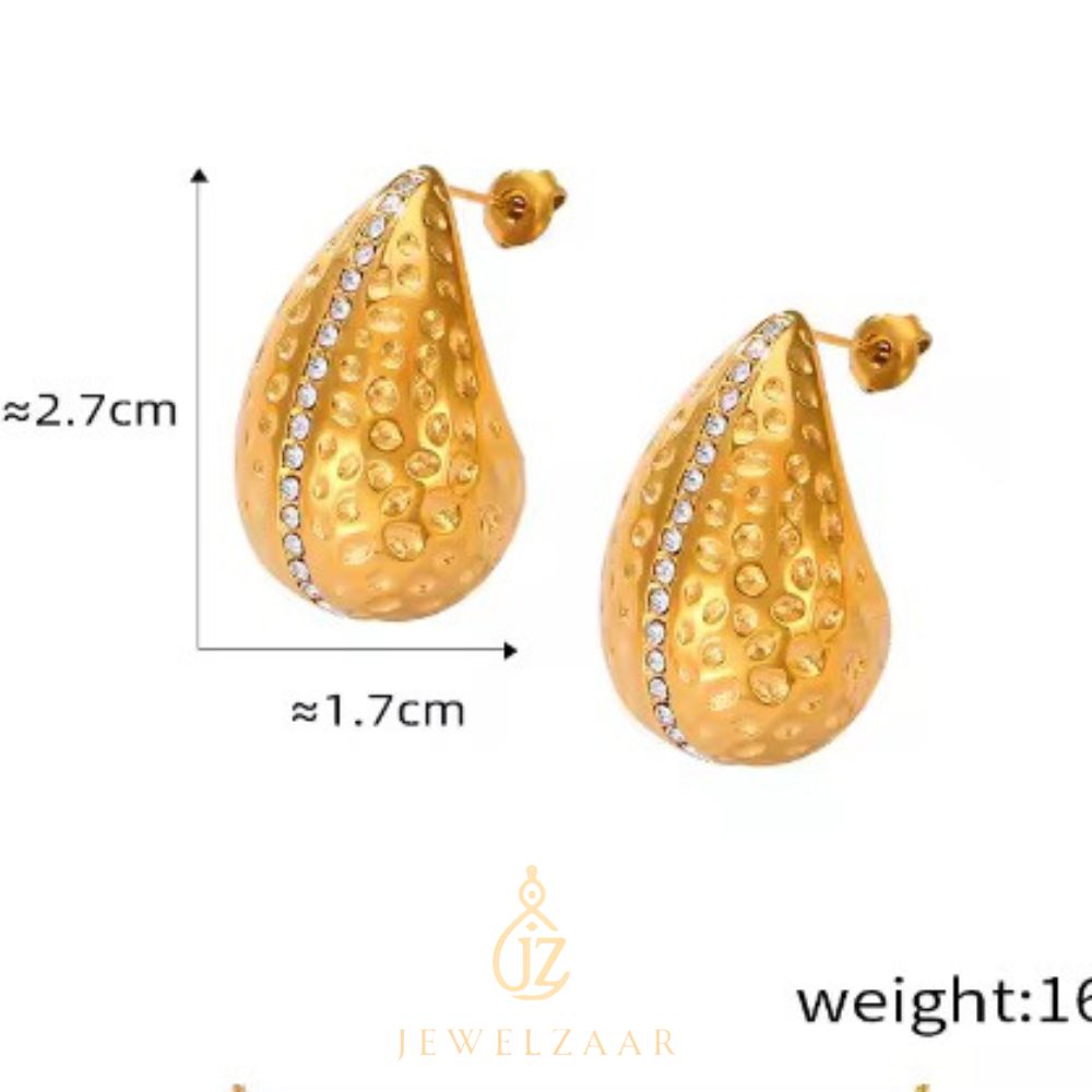 French Water Droplets Ear Studs