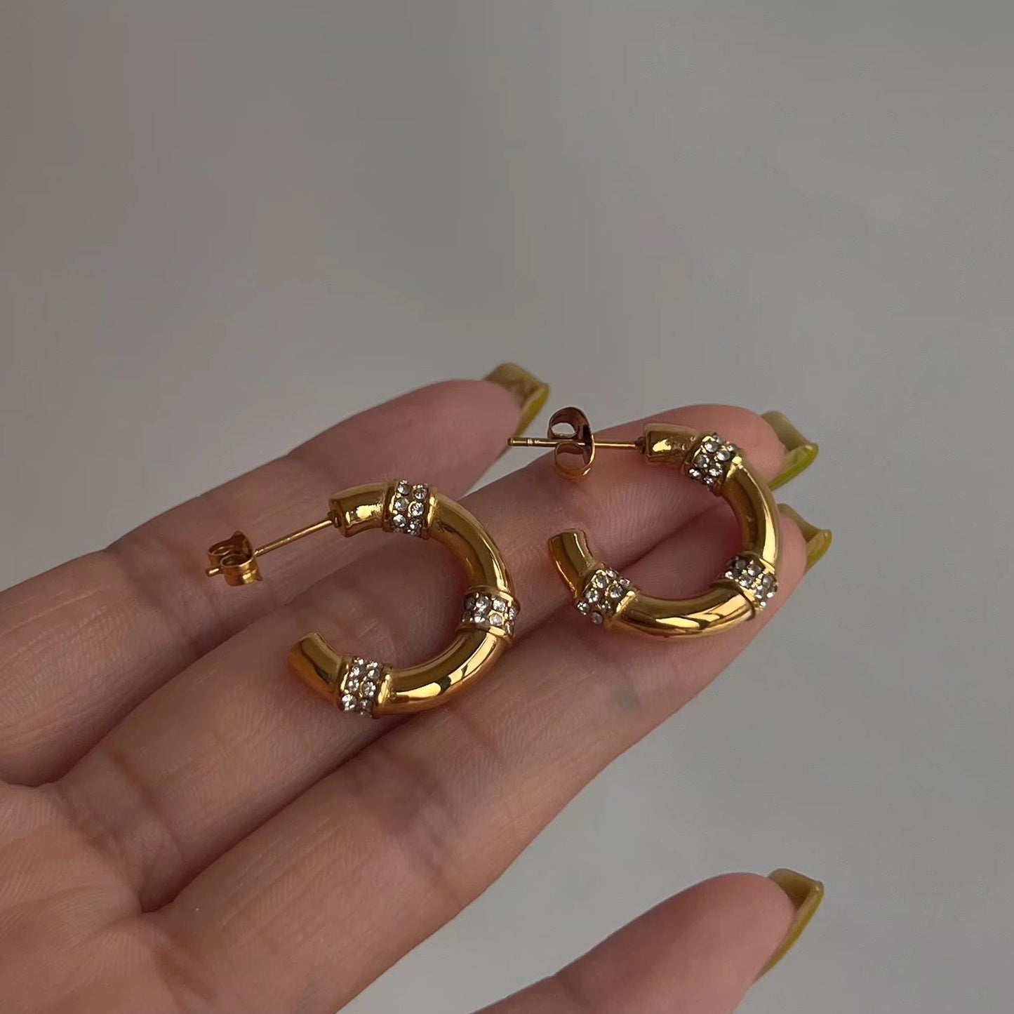 Golden C-Shape Radiance Hoop