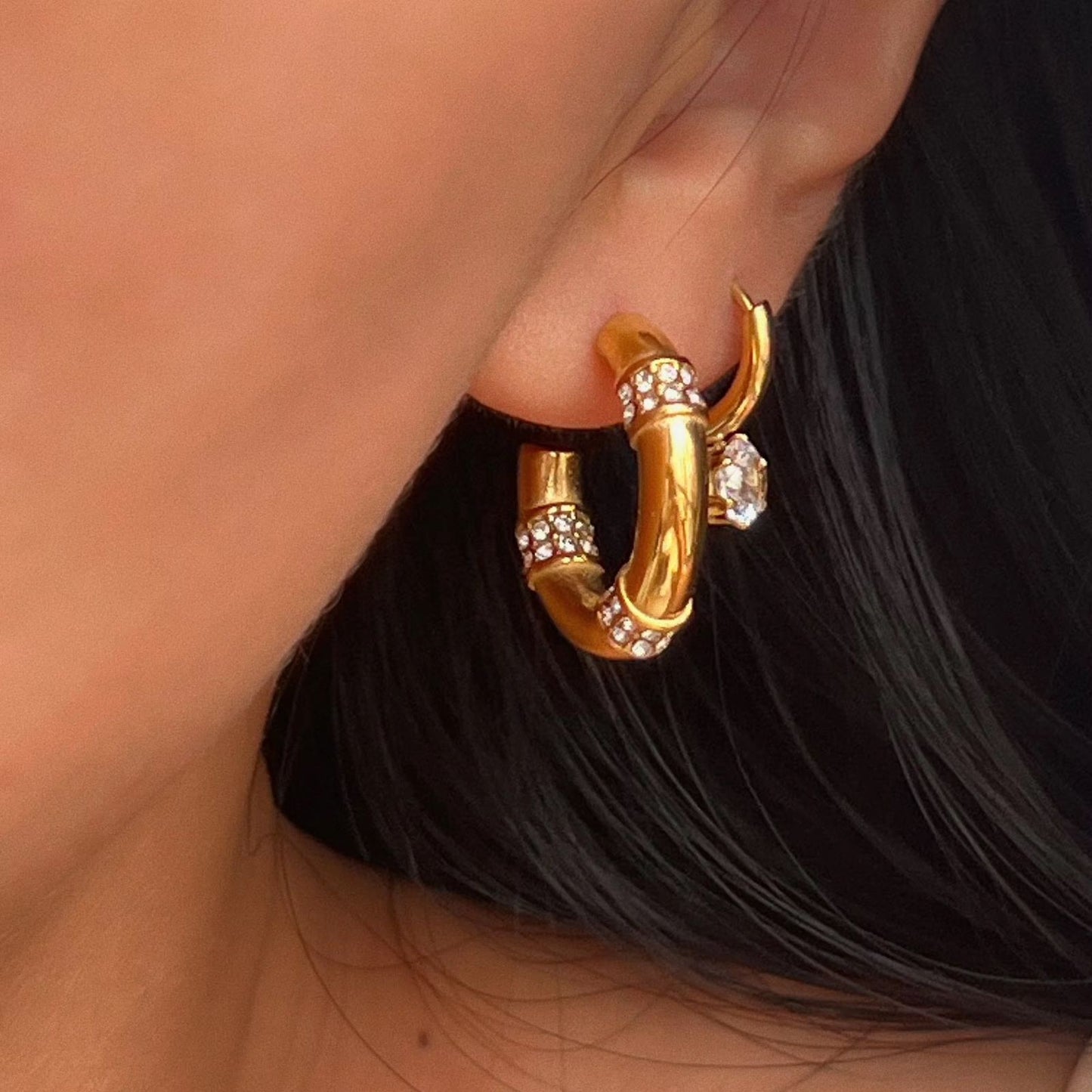 Golden C-Shape Radiance Hoop