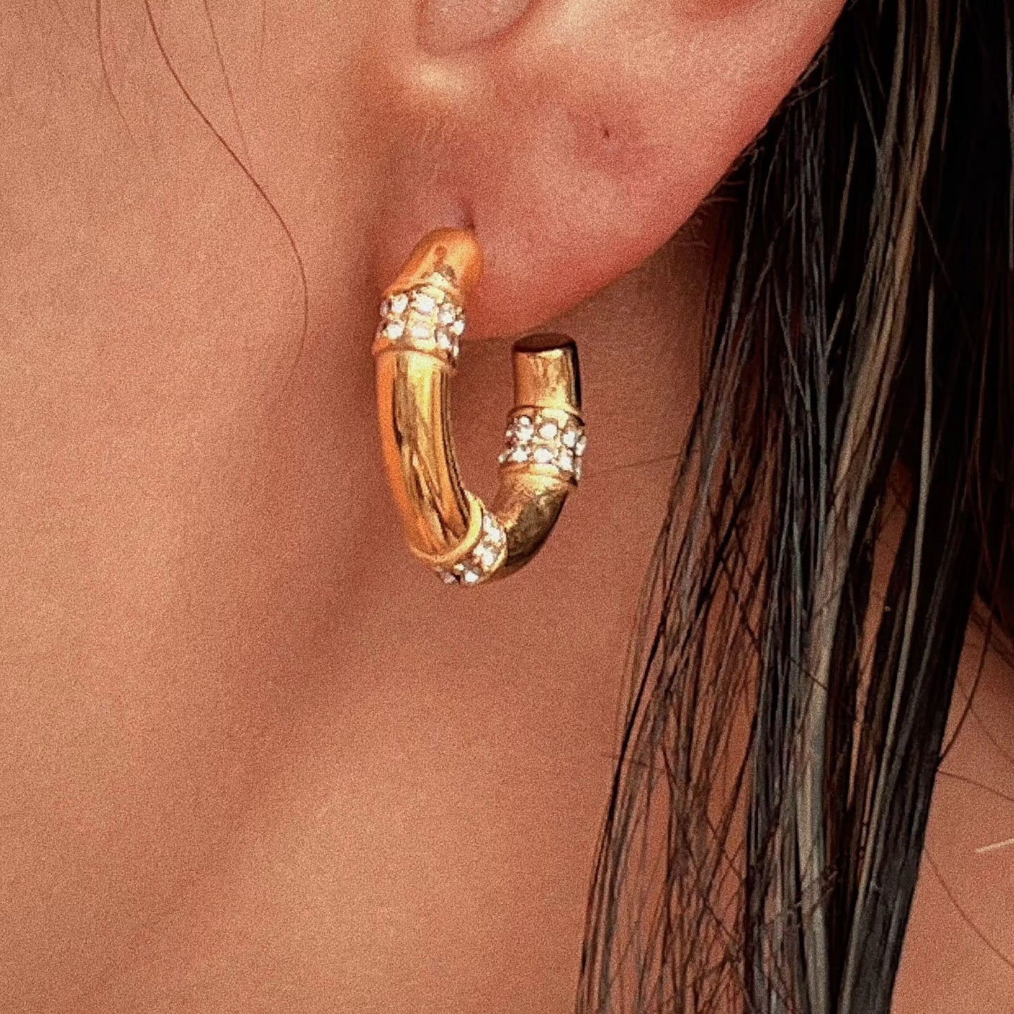 Golden C-Shape Radiance Hoop