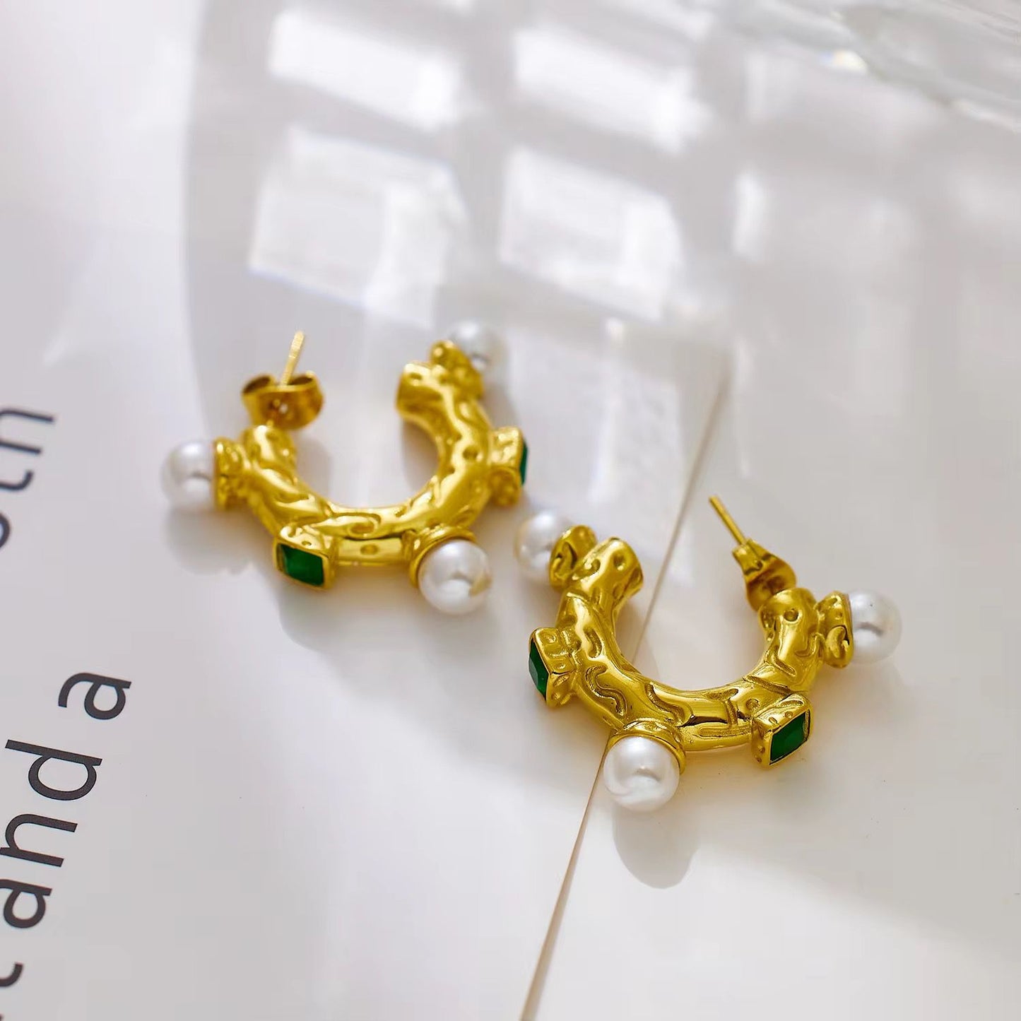 Emarld Reef Hoops