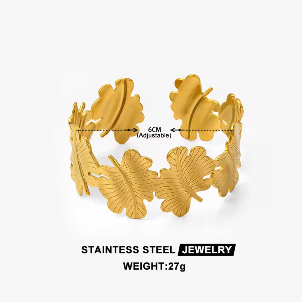 Cunky Ajdustable Leaf Bangle