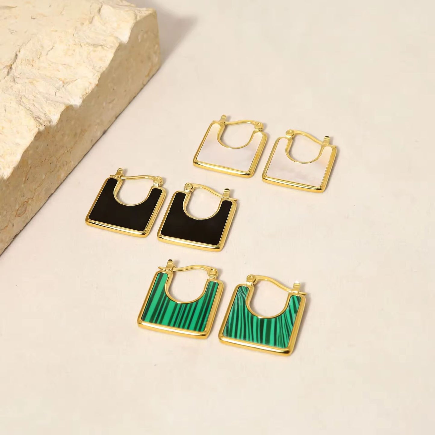 Aura Enamel Hoops
