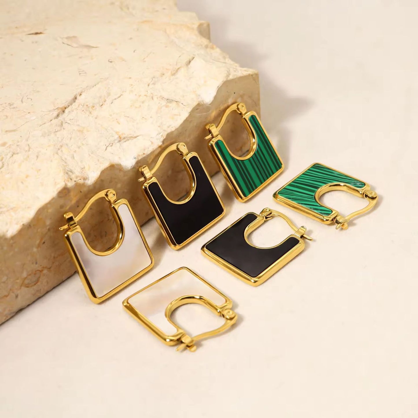 Aura Enamel Hoops