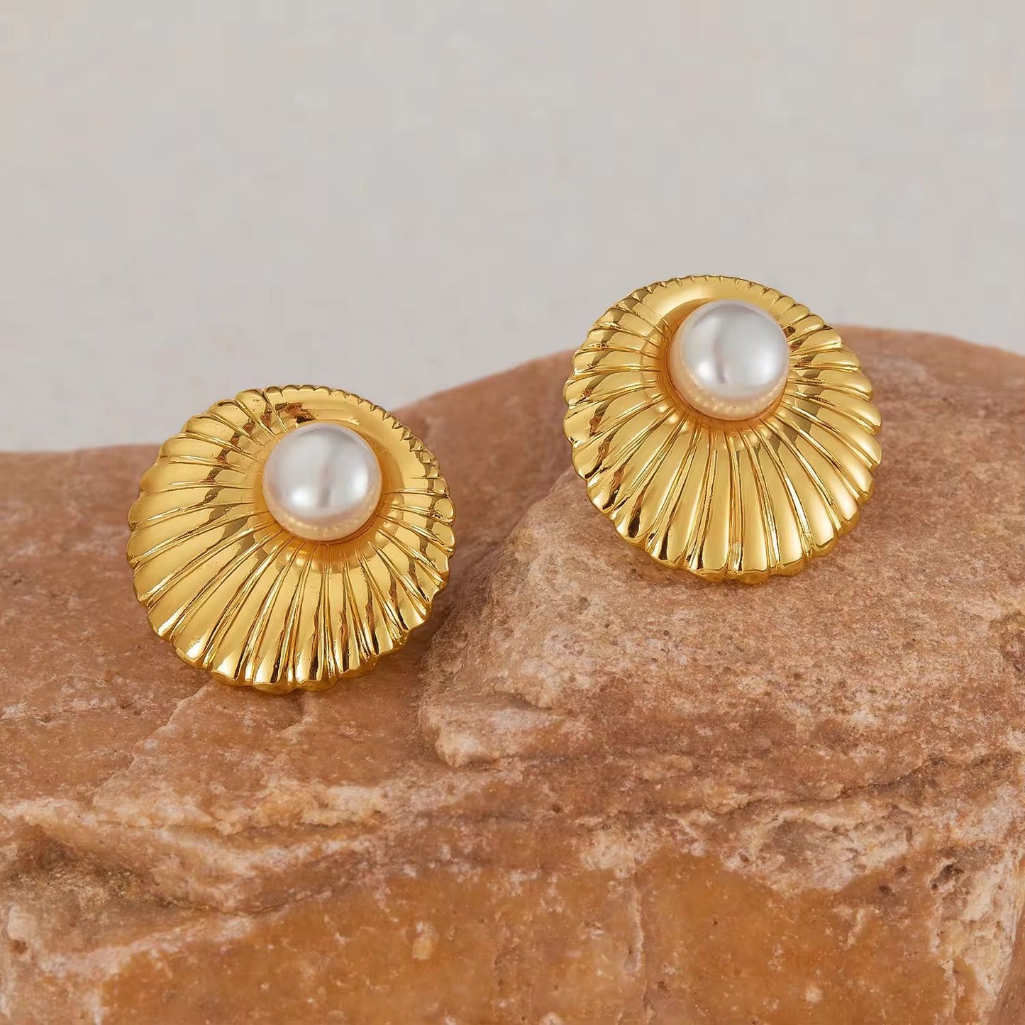 Solar Pearl Studs