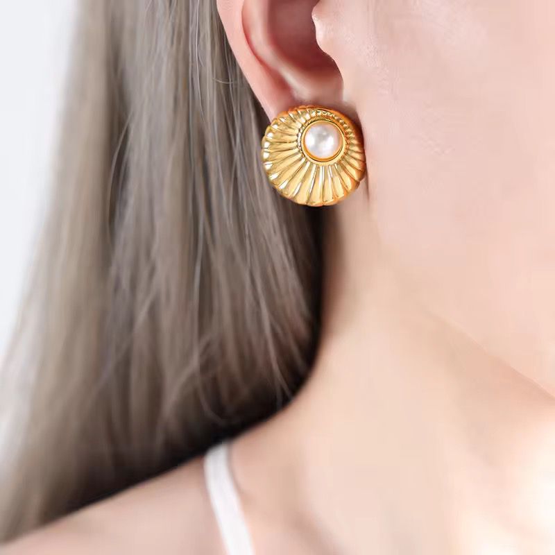Solar Pearl Studs
