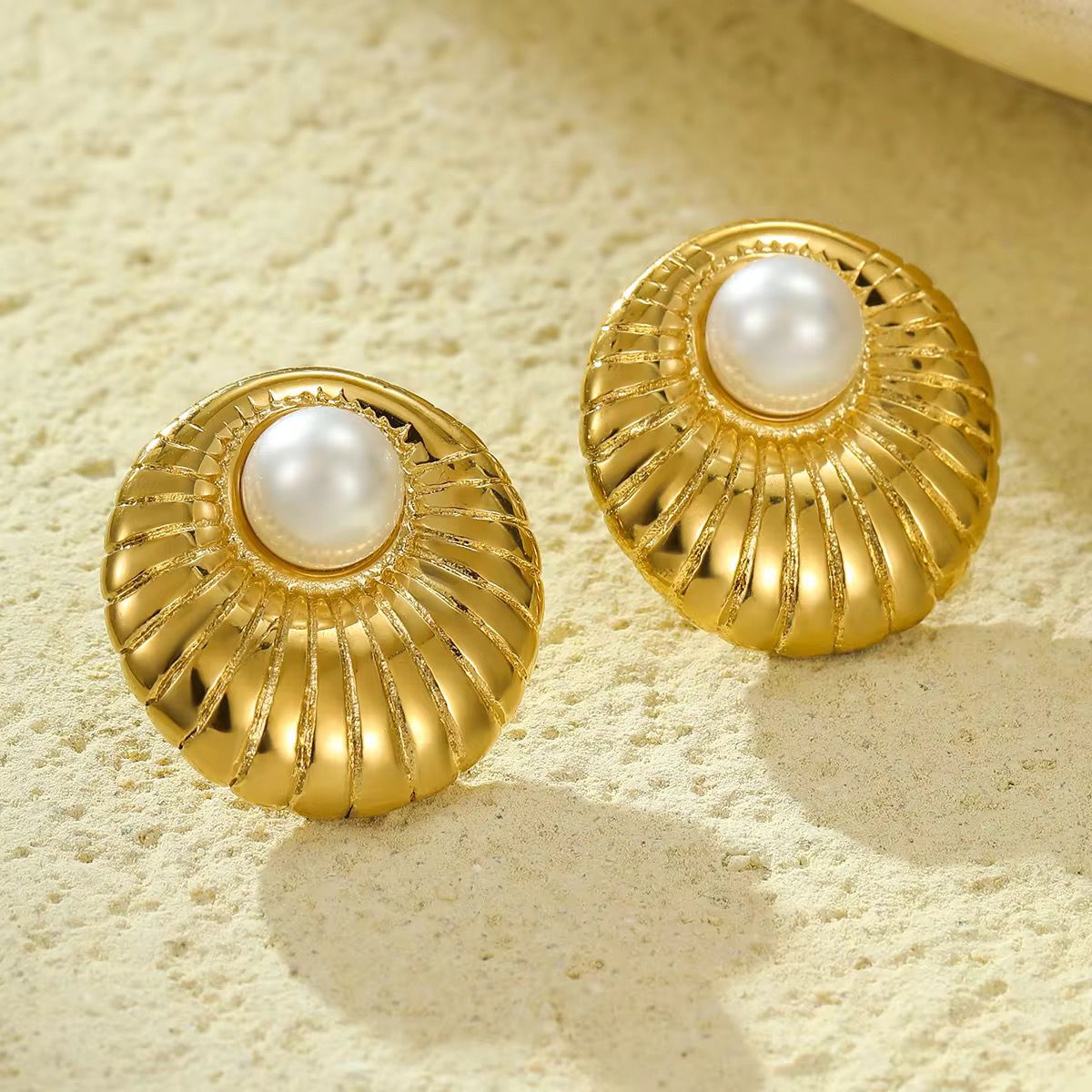 Solar Pearl Studs