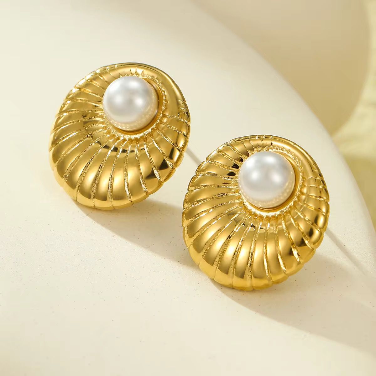 Solar Pearl Studs