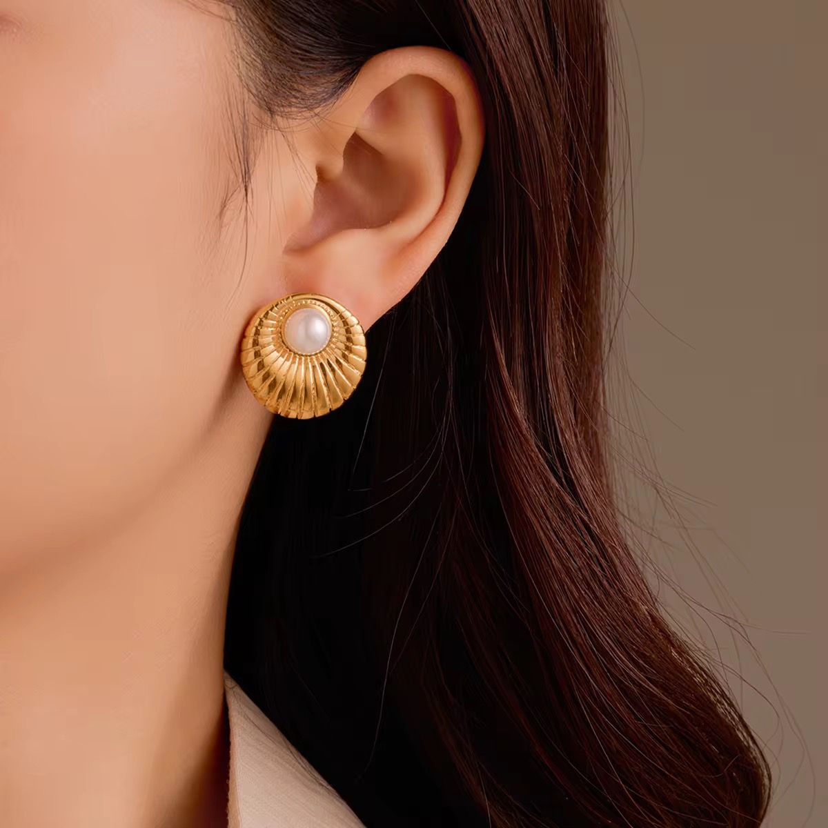 Solar Pearl Studs