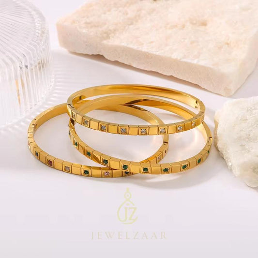 Cubic Crystal Bangles