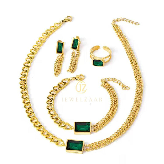 Green Zircon Chunky Set