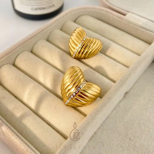 Heart Shape Ear Studs