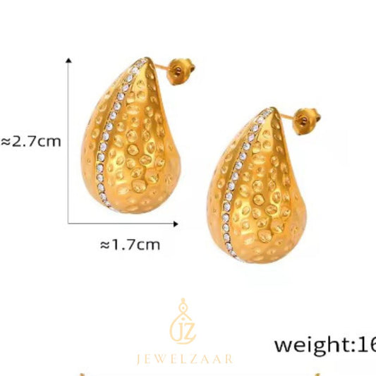 French Water Droplets Ear Studs