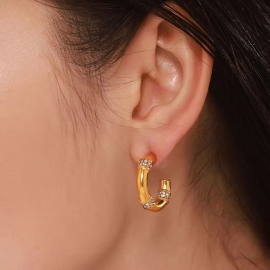 Golden C-Shape Radiance Hoop