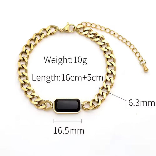 Black Rectangular Bracelet
