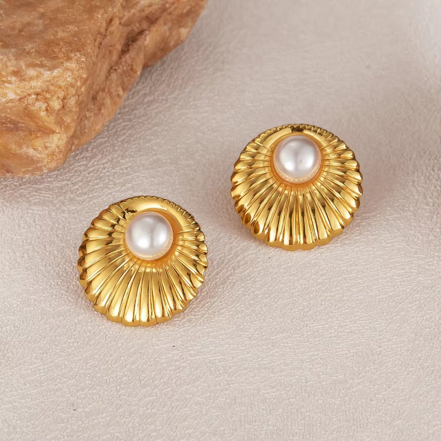 Solar Pearl Studs