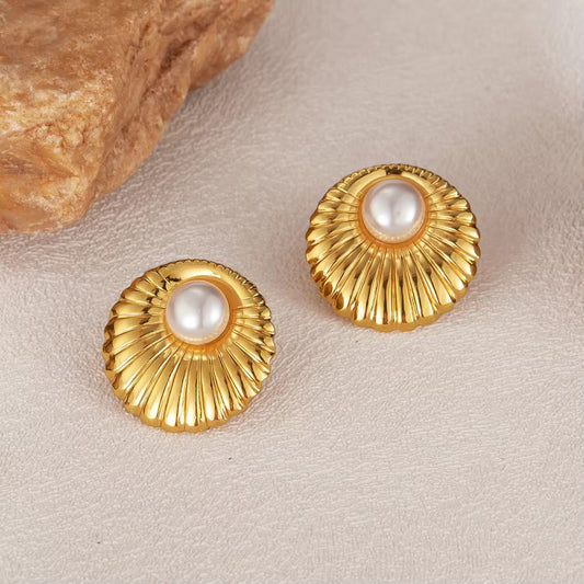 Solar Pearl Studs