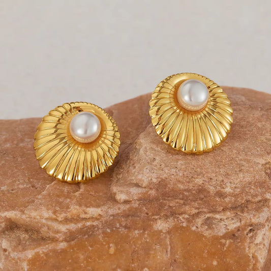 Solar Pearl Studs
